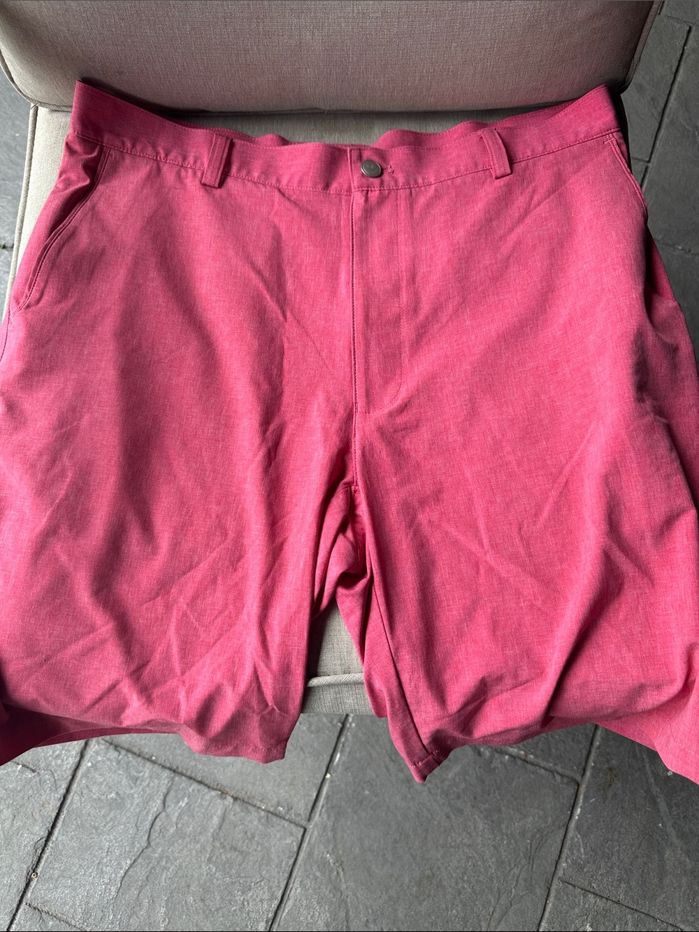 Peter Millar Rose Pink Flat-Front Casual Shorts